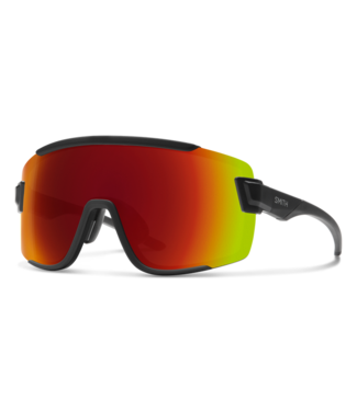 SMITH SMITH WILDCAT MATTE BLACK SUNGLASSES W/BLACK PC CHROMAPOP RED MIRROR
