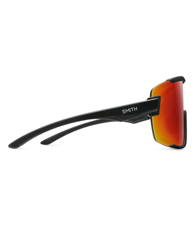 SMITH WILDCAT MATTE BLACK SUNGLASSES W/BLACK PC CHROMAPOP RED MIRROR