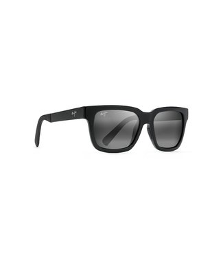 MAUI JIM MONGOOSE GLOSS BLACK SUNGLASSES w/ NEUTRAL GREY POLAR LENS
