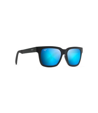 MAUI JIM MONGOOSE MATTE BLACK SUNGLASSES w/ BLU HAWAII PLR LENS