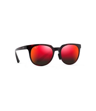 MAUI JIM WAILUA RED BLACK TORT SUNGLASSES w/ HAWAII LAVA LENS