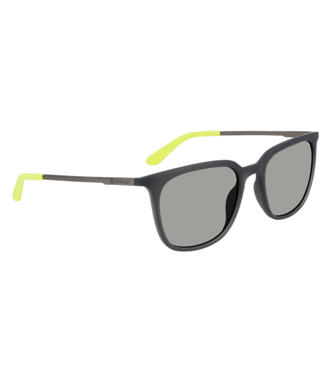 DRAGON ZIGGY MATTE GREY SUNGLASSES w/ LL SILVER ION LENS