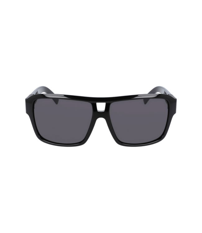 DRAGON THE JAM SHINY BLACK SUNGLASSES w/ LL SMOKE POLAR LENS
