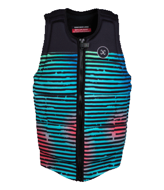 RONIX RONIX MENS PARTY WAKEBOARD IMPACT VEST BRIGHT STRIPES 2022