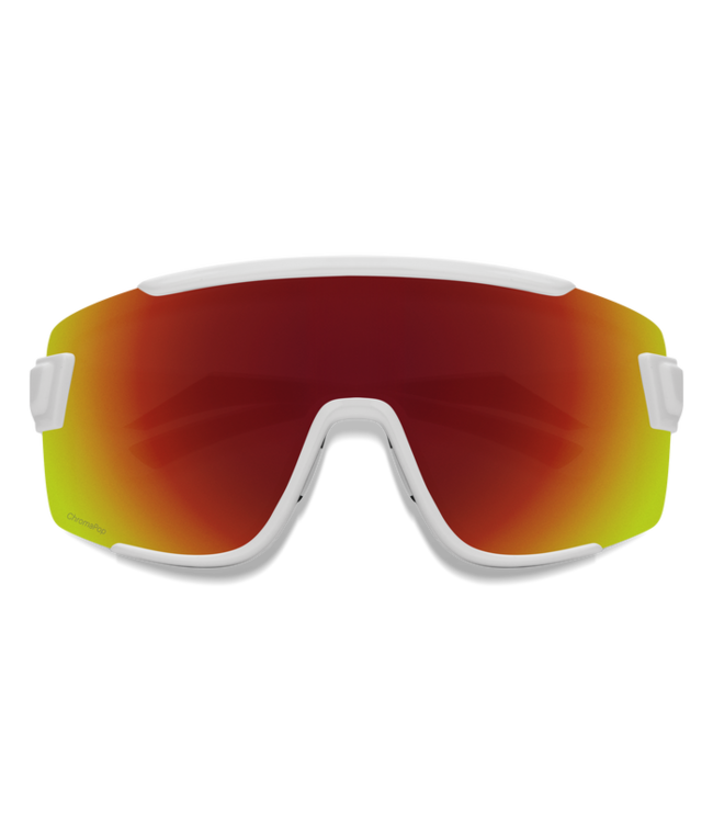 SMITH WILDCAT WHITE SUNGLASSES W/PC CHROMAPOP RED MIRROR
