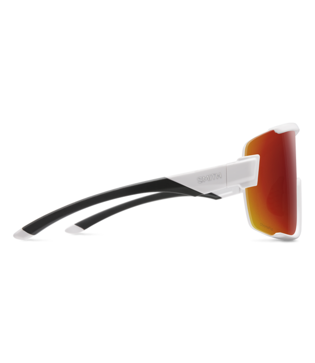 SMITH WILDCAT WHITE SUNGLASSES W/PC CHROMAPOP RED MIRROR