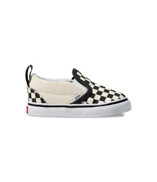 VANS VANS TODDLER CLASSIC SLIP-ON SHOES BLK WHT CHECKERBOARD