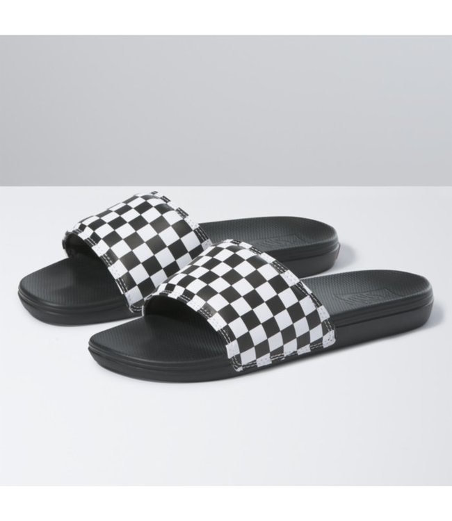 VANS WOMENS LA COSTA SLIDE-ON SANDAL CHECKERBOARD BLACK