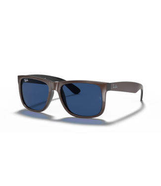 RAY BAN RAY-BAN JUSTIN BROWN METALLIC SUNGLASSES w/ DARK BLUE LENS