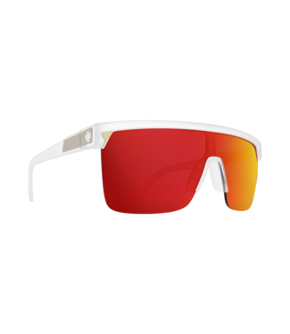 SPY SPY FLYNN 5050 MATTE CRYSTAL SUNGLASSES w/ HAPPY GRY GRN RED SPEC