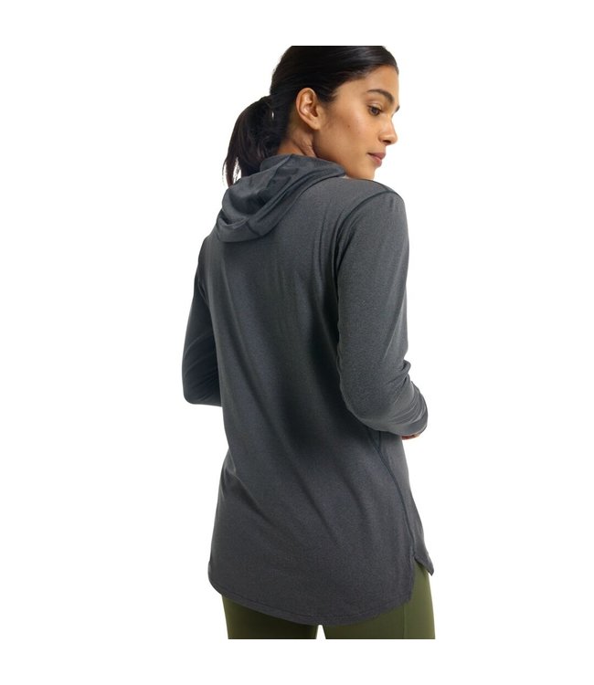 BURTON WMNS MULTIPATH ESSENTIAL TECH PO HOODY TRUE BLACK HEATHER 2023