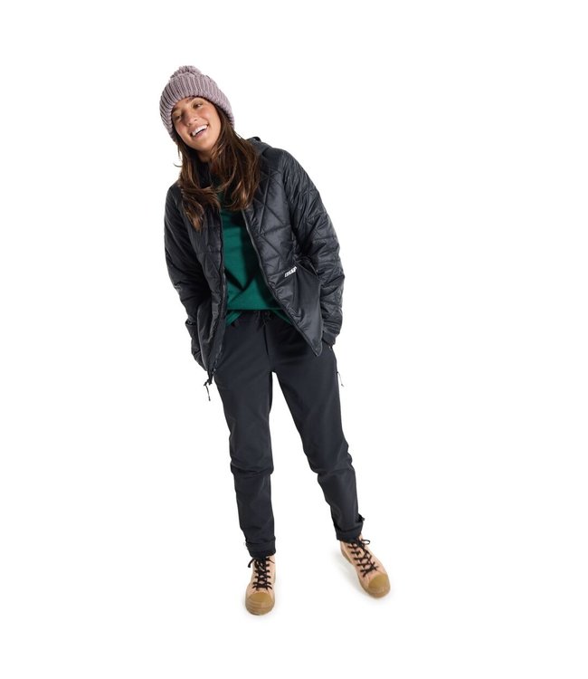 BURTON WOMENS VERS-HEAT INSULATED DOWN JACKET TRUE BLACK 2023