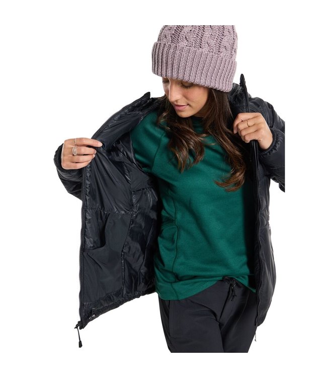 BURTON WOMENS VERS-HEAT INSULATED DOWN JACKET TRUE BLACK 2023