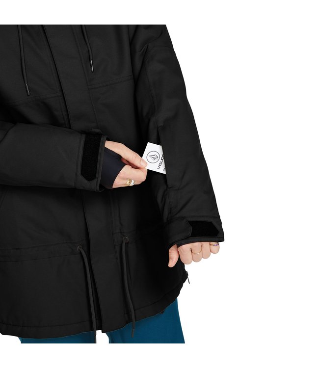 VOLCOM WOMENS PAXSON 2L TDS INF PARKA BLACK 2023