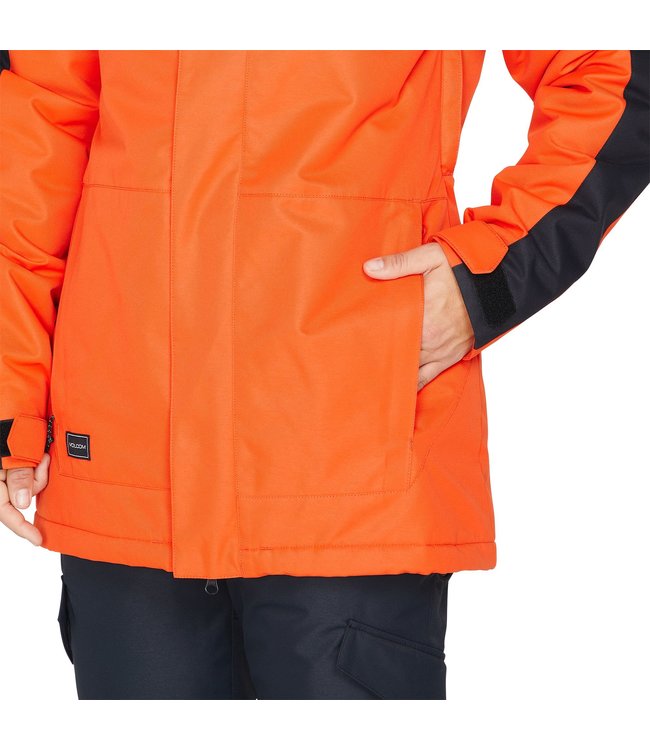 VOLCOM WOMENS WESTLAND INSULATED JACKET ORANGE SHOCK 2023