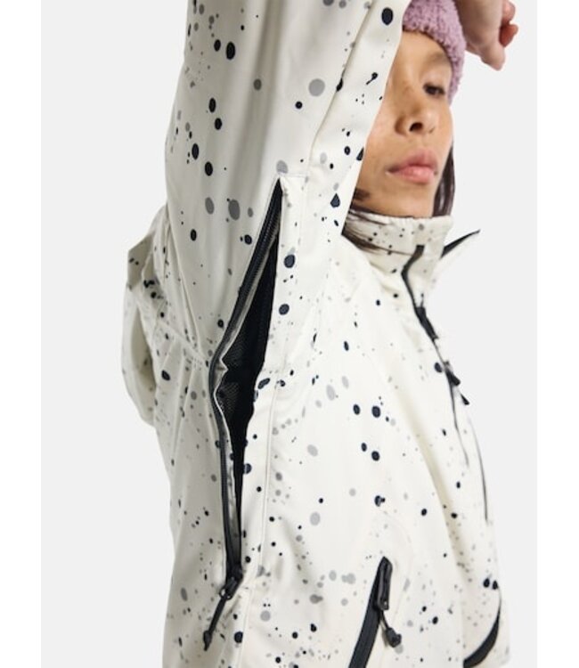 BURTON WMNS LELAH 2L JACKET STOUT WHITE SPATTER 2023