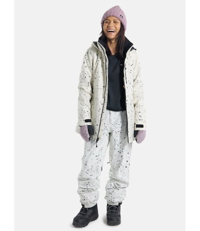 BURTON WMNS LELAH 2L JACKET STOUT WHITE SPATTER 2023