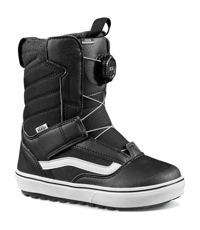 VANS YOUTH JUVIE LINERLESS SNOWBOARD BOOTS BLACK/WHITE 2023