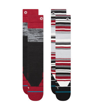 STANCE STANCE MENS BLOCKED 2PK SNOW SOCK RED 2023