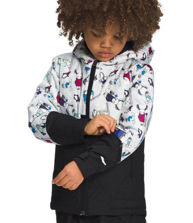 THE NORTH FACE KIDS FREEDOM INSULATED JACKET TIN GREY WINTER CRITTERS PRINT 2023