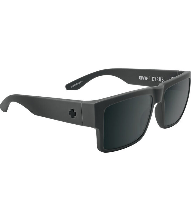 SPY CYRUS SOFT MATTE DARK GREY SUNGLASSES w/ HAPPY GREY GREEN POLAR BLACK SPECTRA MIRROR
