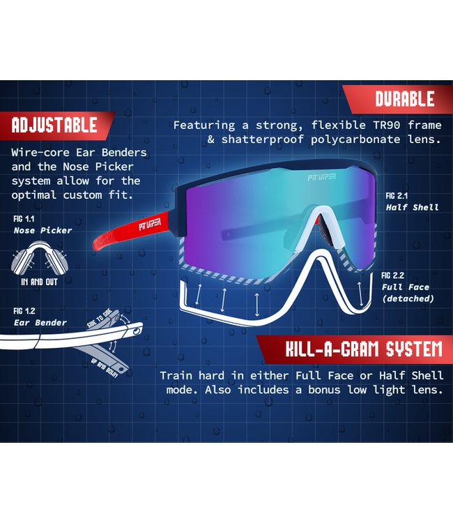PIT VIPER THE BASKETBALL TEAM TRY-HARD SUNGLASSES