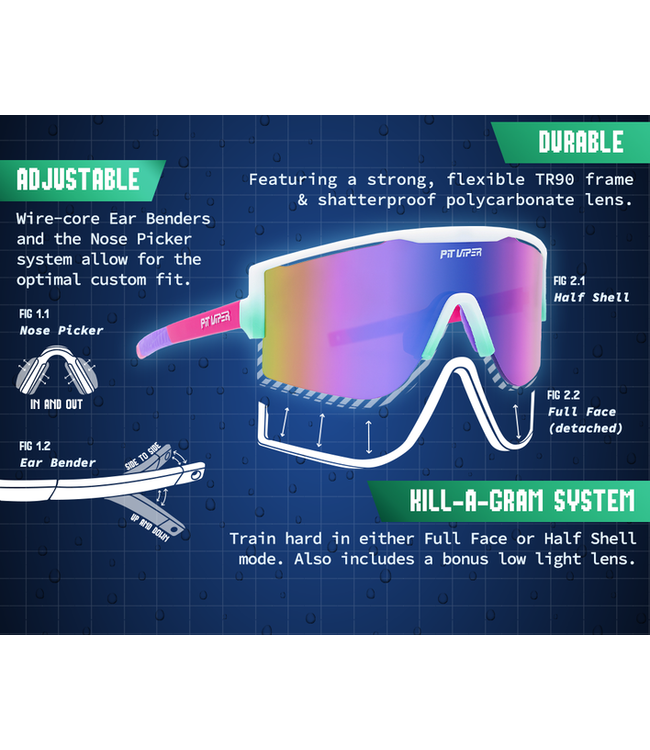 PIT VIPER THE BONAIRE BREEZE TRY-HARD SUNGLASSES