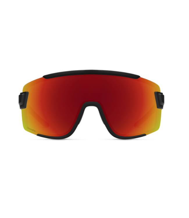 SMITH WILDCAT MATTE BLACK SUNGLASSES W/CHROMAPOP RED MIRROR LENS