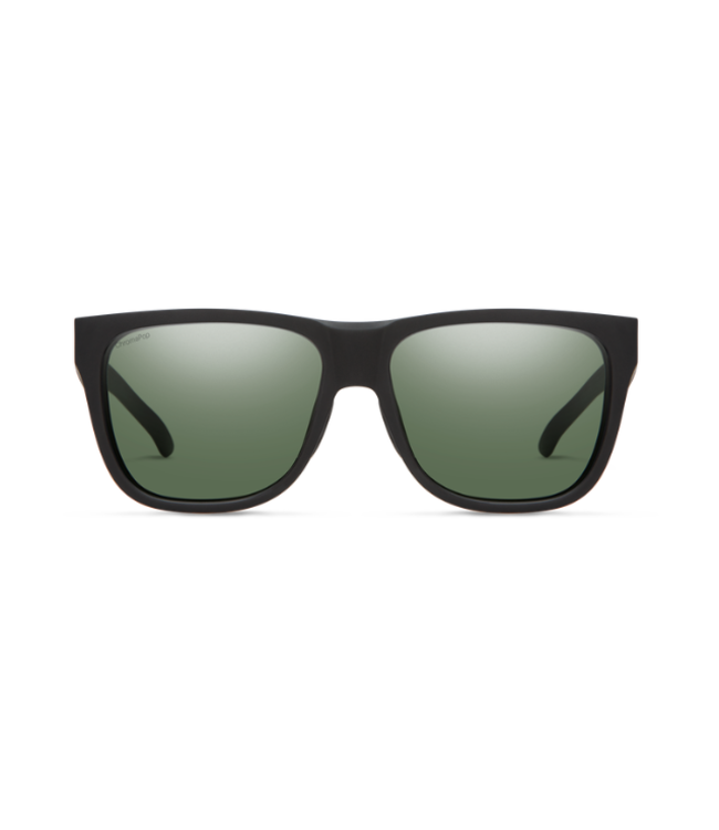 SMITH LOWDOWN 2 MATTE BLACK SUNGLASSES W/CHROMAPOP POLARIZED GREY GREEN LENS
