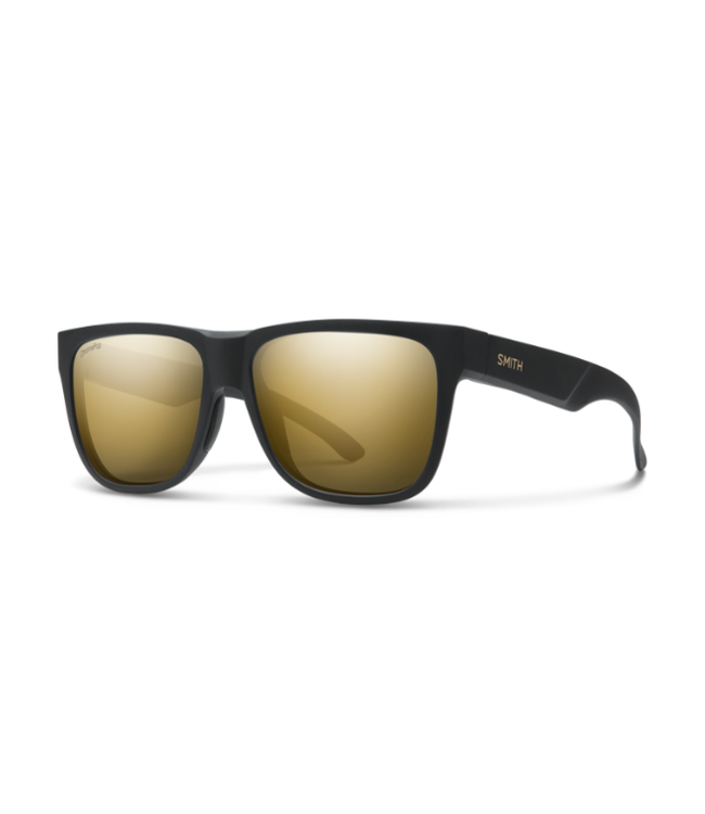 SMITH LOWDOWN 2 MATTE BLACK GOLD SUNGLASSES W/CHROMAPOP POLARIZED BLACK GLOD LENS