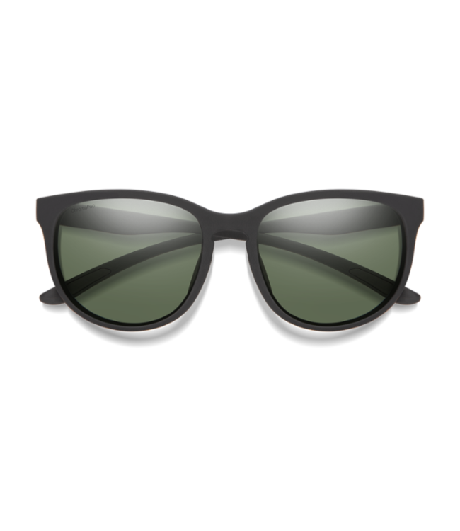 SMITH LAKE SHASTA MATTE BLACK SUNGLASSES W/CHROMAPOP GRAY GREEN POLARIZED LENS