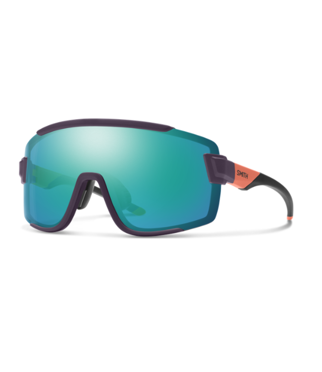SMITH WILDCAT MATTE PURPLE CINDER HI VIZ SUNGLASSES W/CHROMAPOP OPAL MIRROR LENS