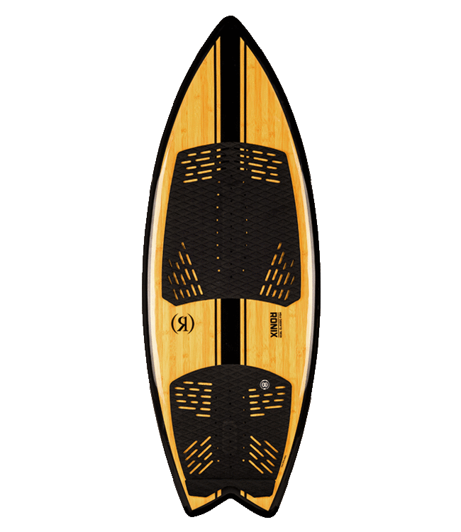 RONIX KOAL CLASSIC FISH WAKESURF BOARD GLOSSY BLACK/BAMBOO 2023