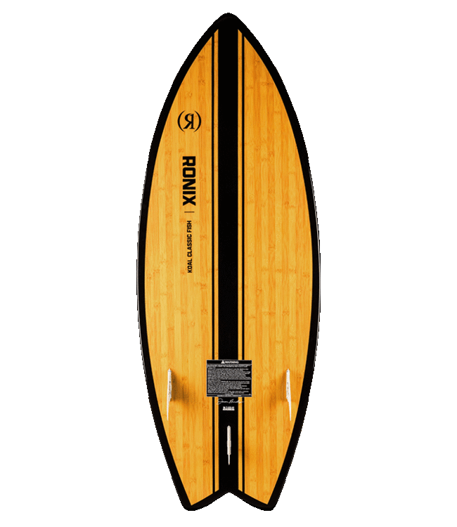 RONIX KOAL CLASSIC FISH WAKESURF BOARD GLOSSY BLACK/BAMBOO 2023