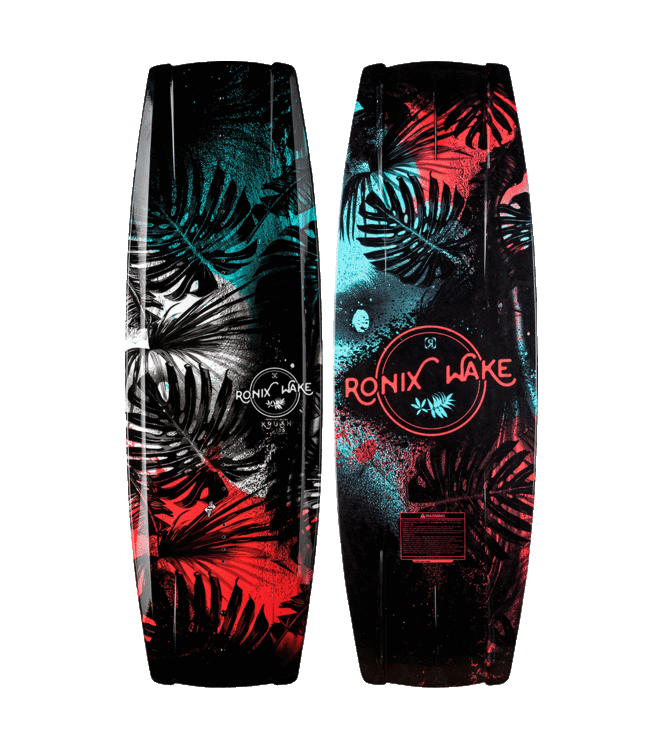 RONIX WOMENS KRUSH SECRET FLEX WAKE BOARD BLACK/MINT/CORAL 2023