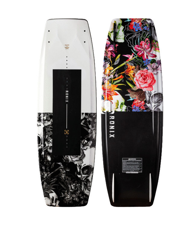 RONIX WOMENS QUARTER TIL MIDNIGHT WAKE BOARD WHITE/BLACK 2023