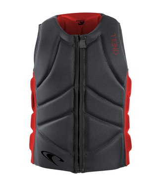 O'NEILL MEN'S SLASHER FULL-ZIP COMP VEST GRAPHITE/RED 2023