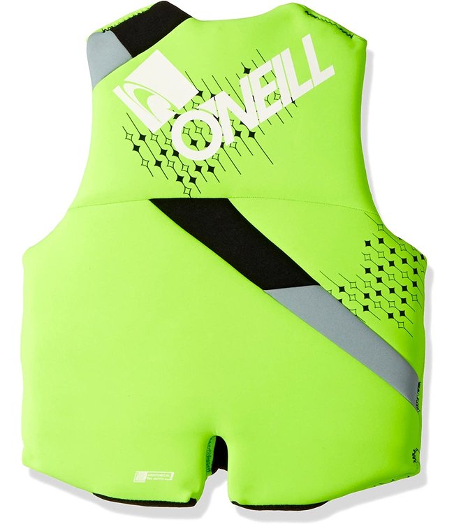 O'NEILL TEEN REACTOR FULL-ZIP USCG LIFE VEST DAYGLO/BLK/FLINT 2023