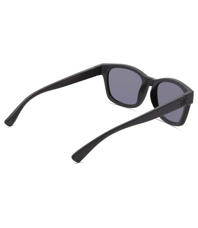 VONZIPPER APPROACH BLACK SATIN SUNGLASSES w/ WILDLIFE VINTAGE GREY POLAR LENS