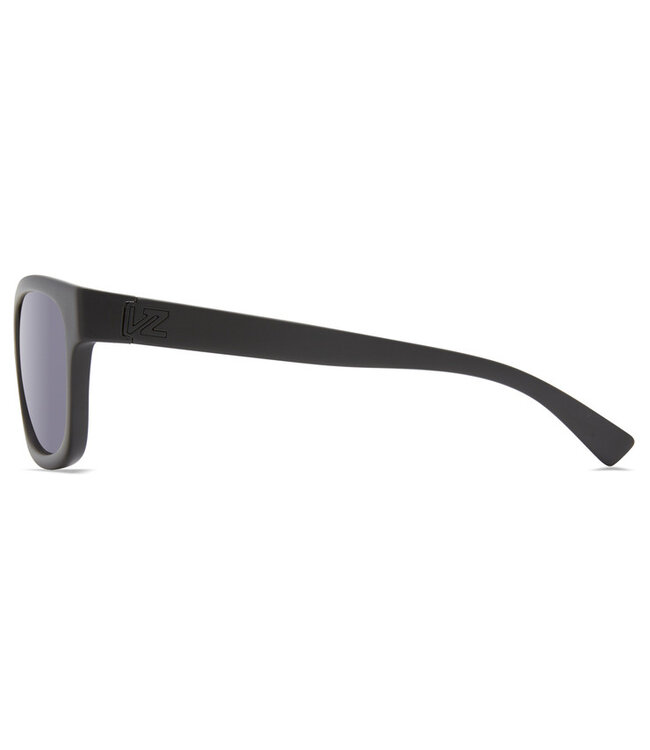 VONZIPPER APPROACH BLACK SATIN SUNGLASSES w/ WILDLIFE VINTAGE GREY POLAR LENS