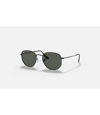 RAY BAN RAY-BAN HEXAGONAL SUNGLASSES BLACK w/ POLARIZED G-15 GREEN LENS