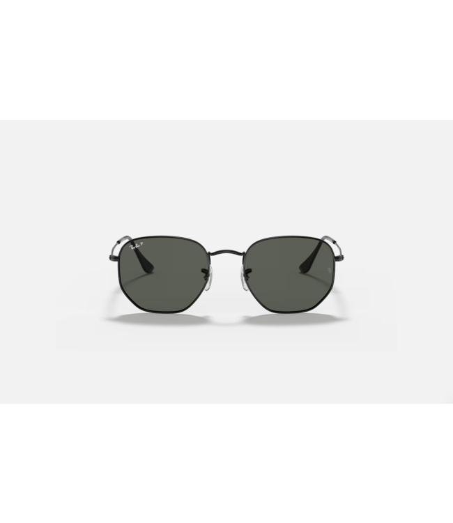 RAY-BAN HEXAGONAL SUNGLASSES BLACK w/ POLARIZED G-15 GREEN LENS