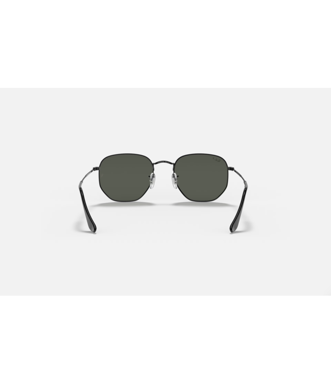 RAY-BAN HEXAGONAL SUNGLASSES BLACK w/ POLARIZED G-15 GREEN LENS