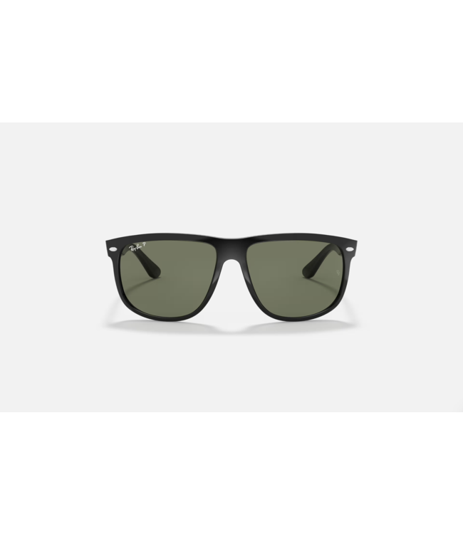 RAY-BAN BOYFRIEND SUNGLASSES BLACK w/ DARK GREEN POLARIZED LENS