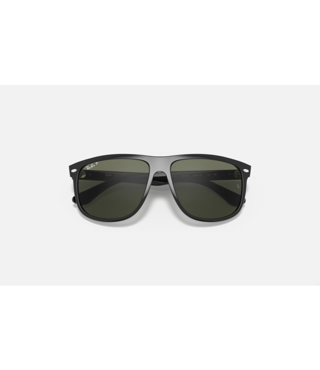 RAY-BAN BOYFRIEND SUNGLASSES BLACK w/ DARK GREEN POLARIZED LENS
