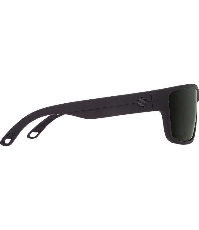 SPY ROCKY MATTE BLACK SUNGLASSES w/ HAPPY GREY GREEN