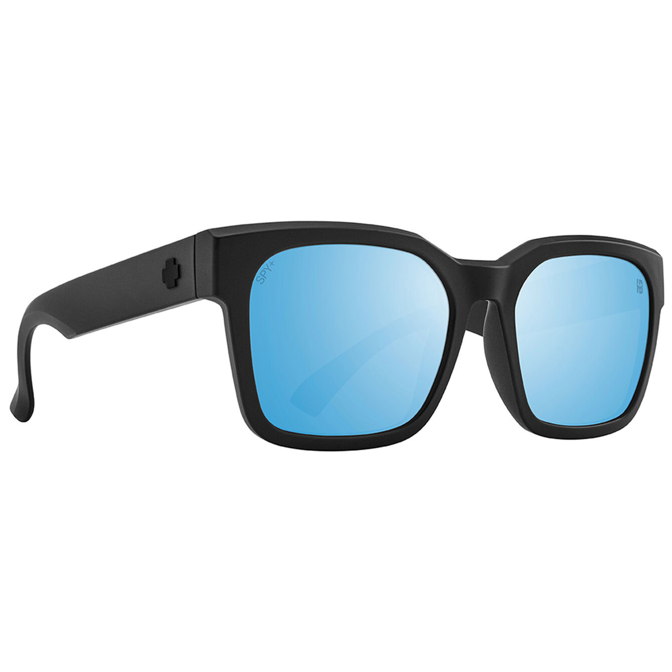 SPY DESSA MATTE BLACK SUNGLASSES w HAPPY BOOST POLARIZED ICE BLUE MIRR ONE Boardshop