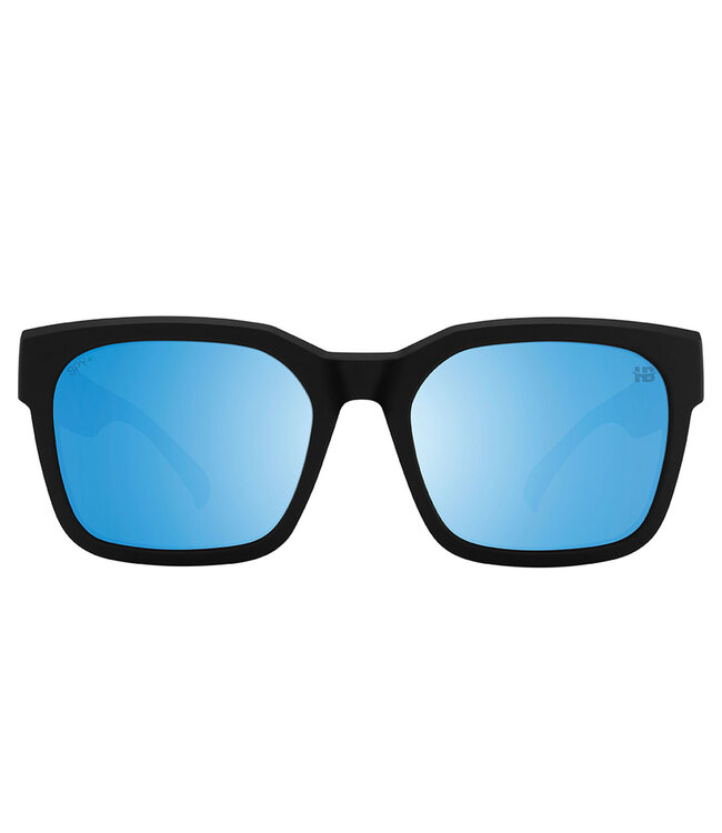 SPY DESSA MATTE BLACK SUNGLASSES w/HAPPY BOOST POLARIZED ICE BLUE MIRROR