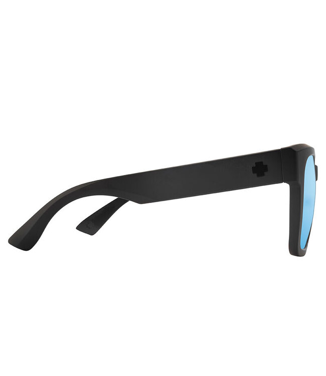 SPY DESSA MATTE BLACK SUNGLASSES w/HAPPY BOOST POLARIZED ICE BLUE MIRROR