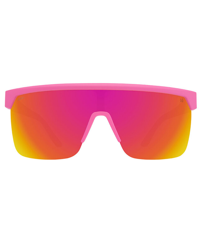SPY FLYNN 5050 SUNGLASSES MATTET PINK MATTE TRANSLUCENT WHITE w/ HAPPY BRONZE PINK MIRROR